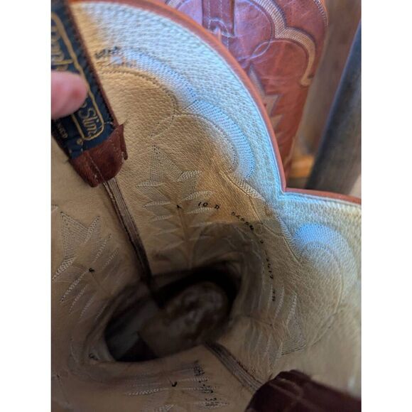 Panhandle Slim Men's Size 10D Brown Leather Western Cowboy Boots Mexico - Picture 6 of 7